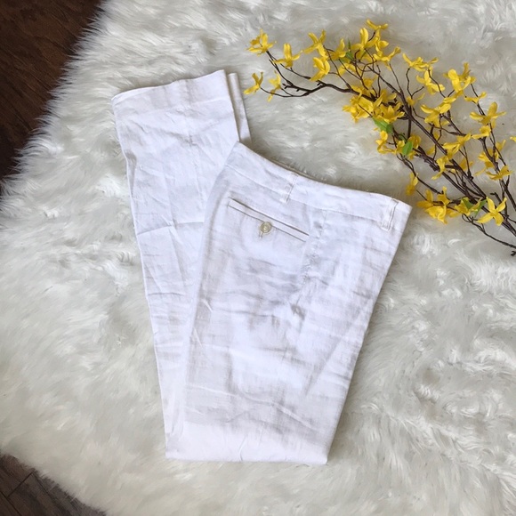 Joseph Ivory Linen Pants Trousers - Picture 2 of 5